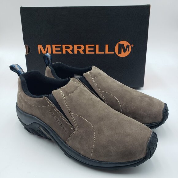 Merrell Jungle Moc Sneakers 10.5 Mens Slip On Waterproof Leather Brown - Picture 1 of 11